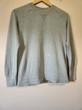 Lululemon Sit In Stillness Cashmere Blend Crewneck Sweater Heathered Blue Size M
